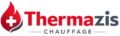 Logo de Thermazis avec goutte d'eau rouge et texte en gris foncé.